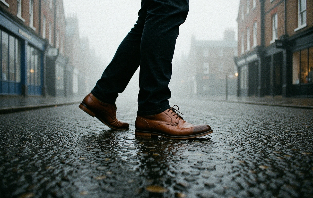 Morning movement in Cardiff mist